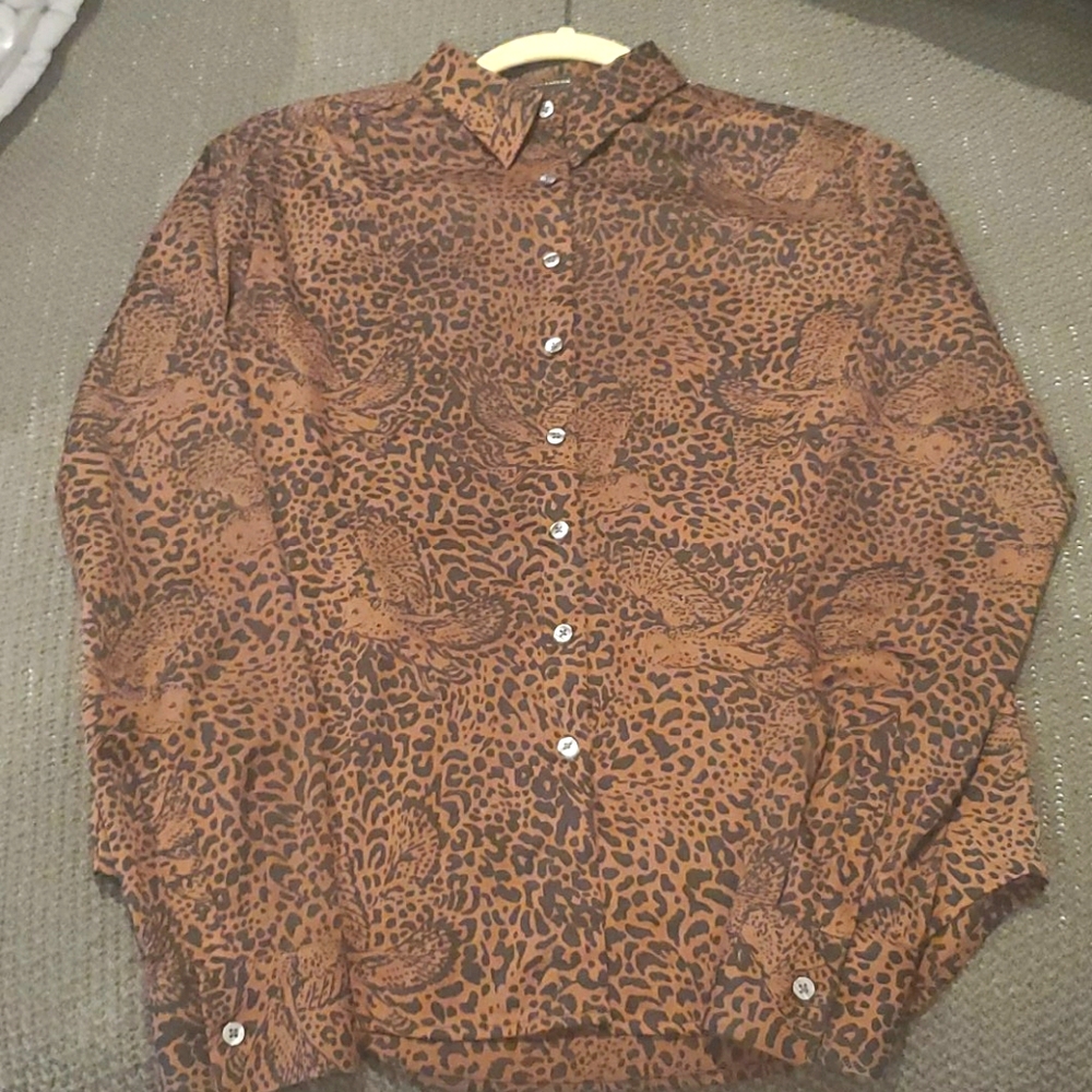 Ann Taylor leopard blouse